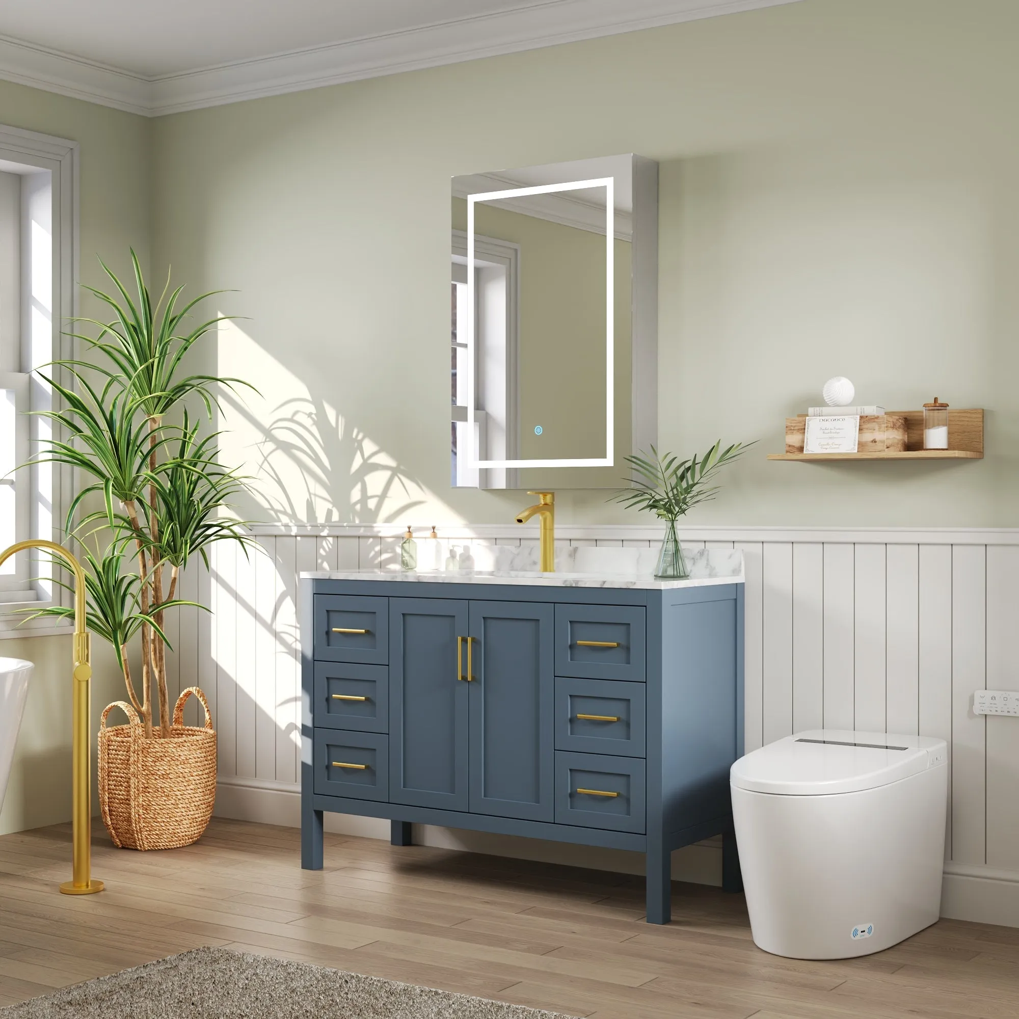 Rectangular Bathroom Vanity Mirrors, Bright Adjustment