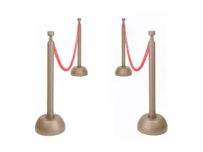 Red Rope Stanchion Set 9ft 30ft.