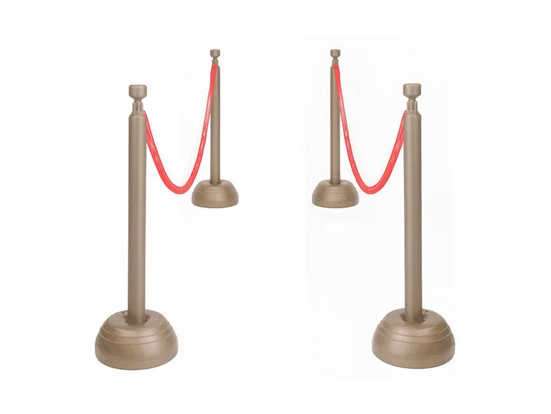 Red Rope Stanchion Set 9ft 30ft.