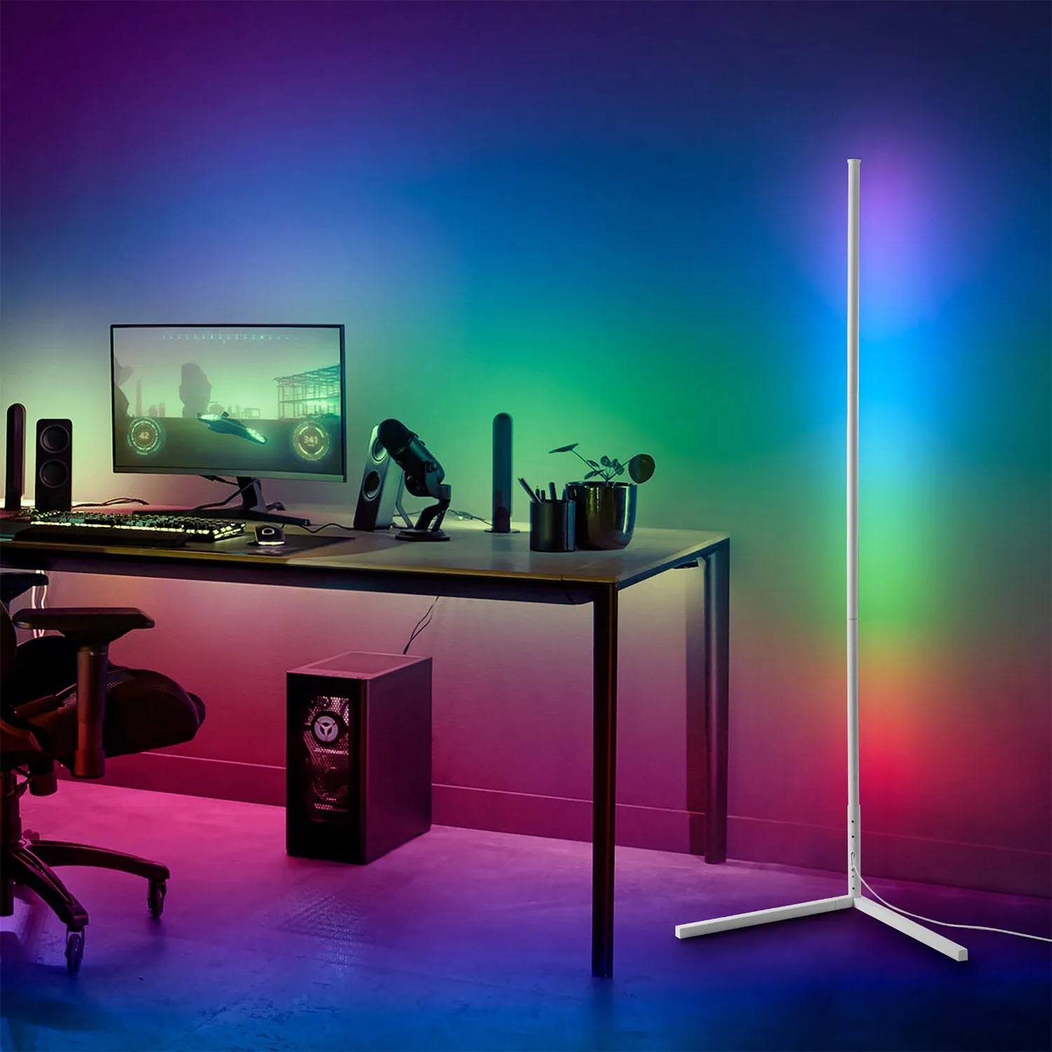 RGBCW Minimalist Corner Floor Lamp