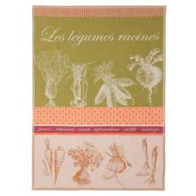 Root Vegetables (Légumes Racines)  French Jacquard Dish Towel by Coucke