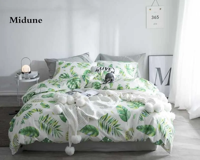 Ruby Tropical Nature 4-Piece 100% Cotton Full-Queen Duvet Cover Sets