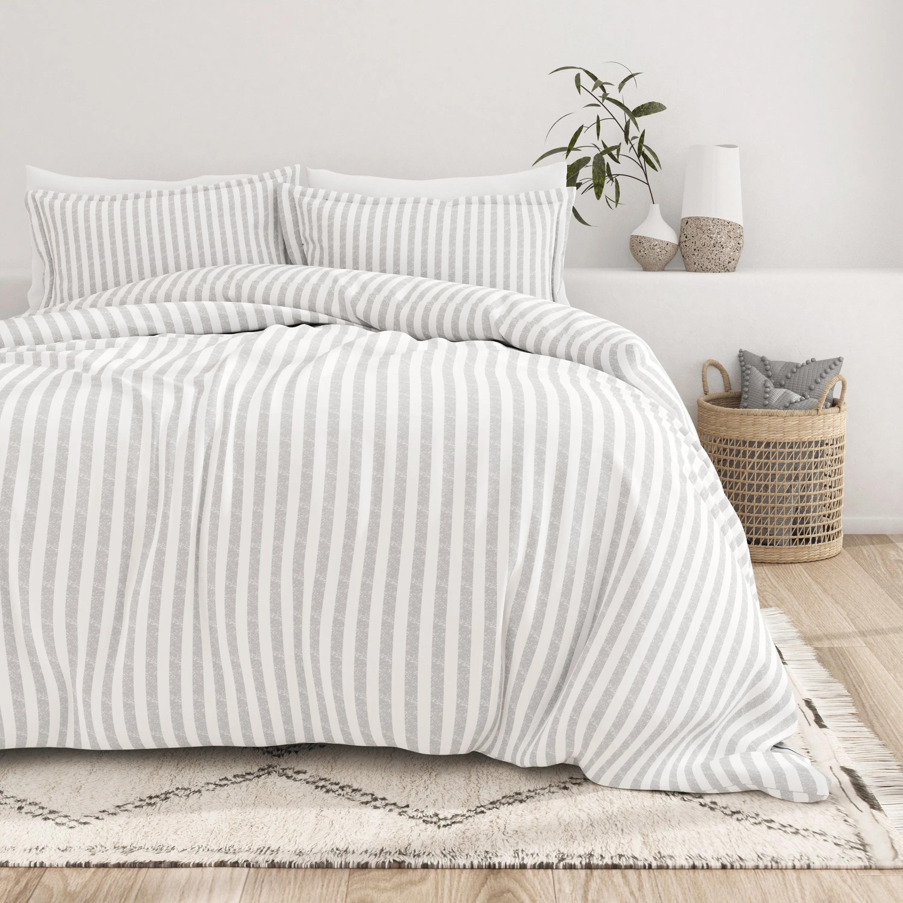 Rugged Stripes Pattern 3-Piece Duvet Cover Set (Sale)