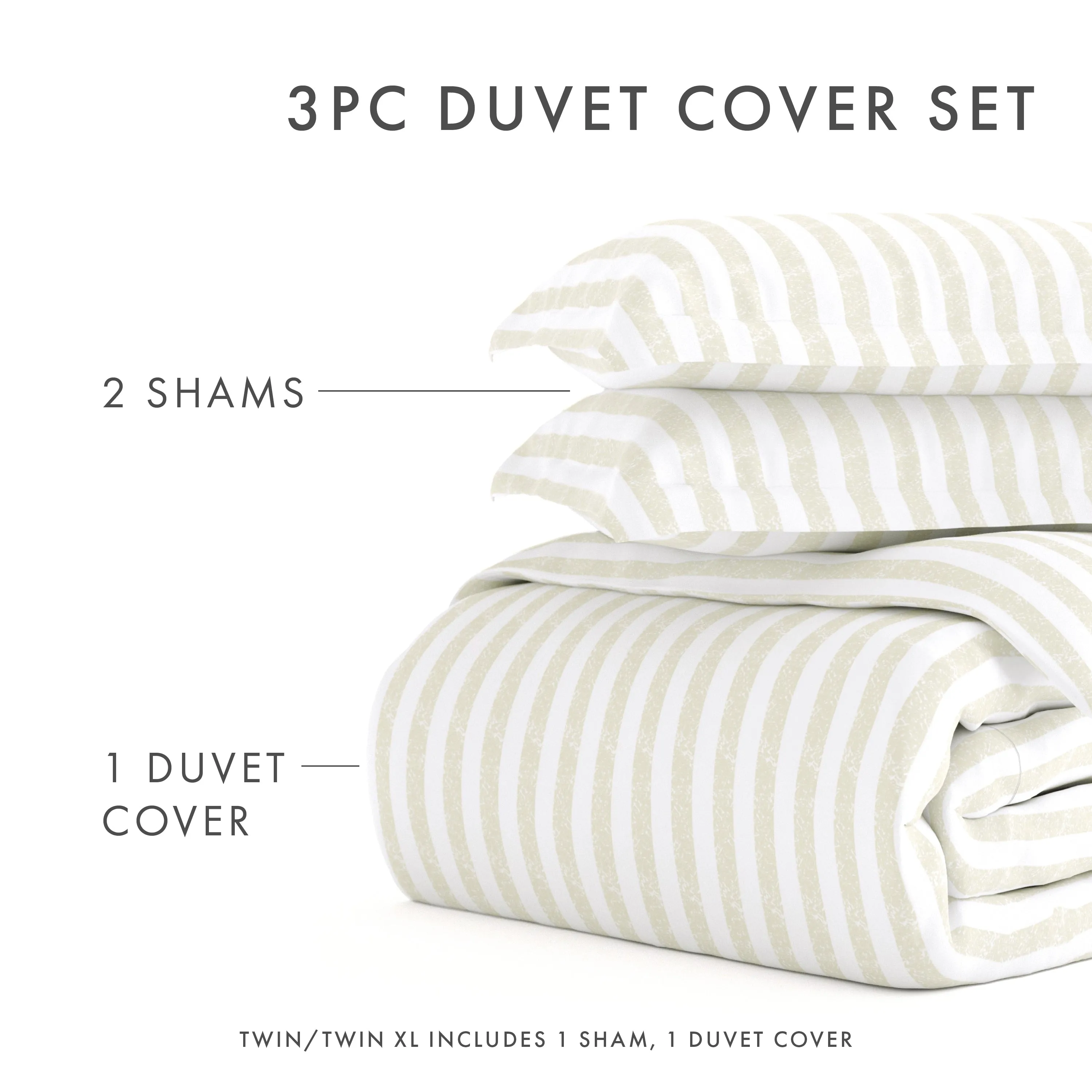 Rugged Stripes Pattern 3-Piece Duvet Cover Set (Sale)