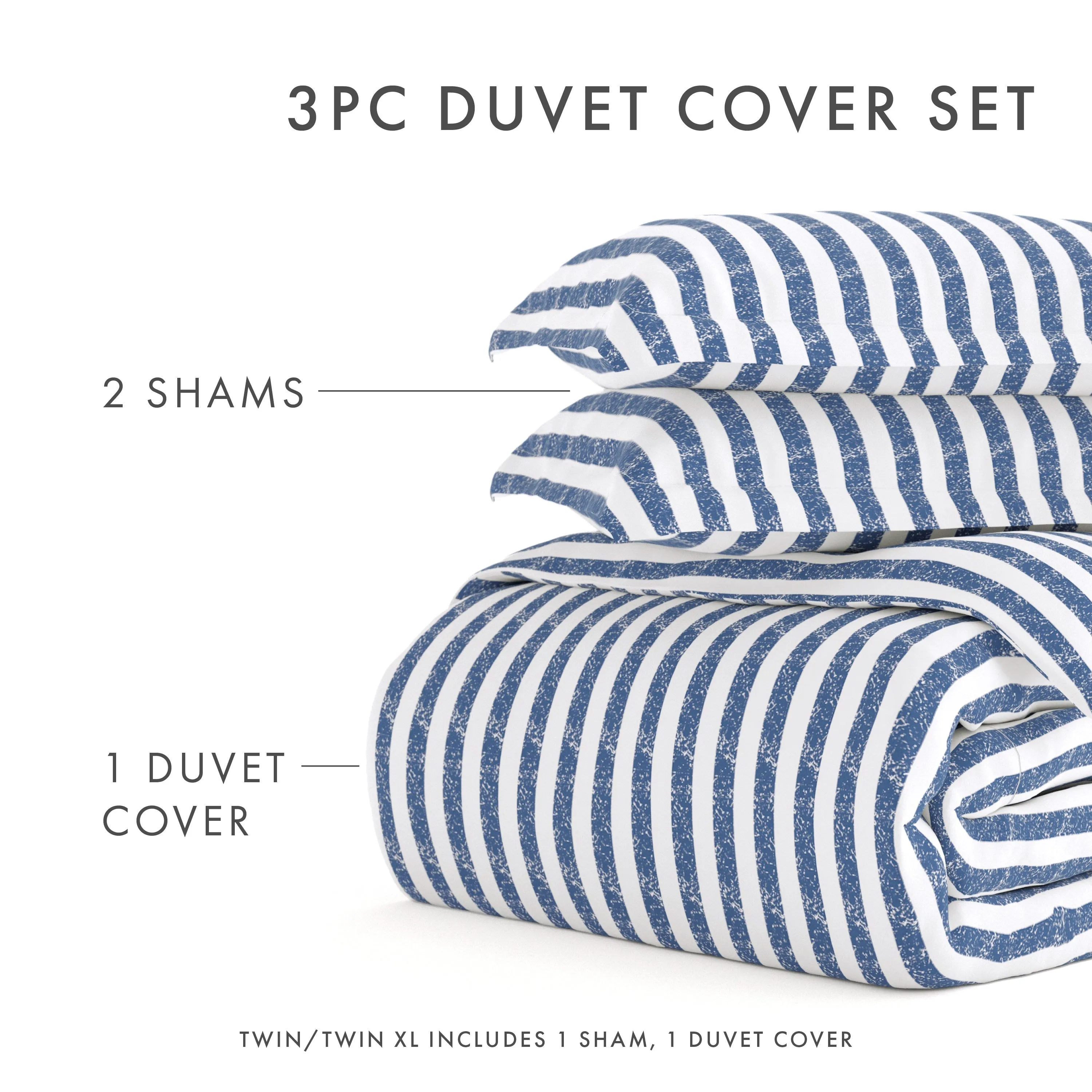 Rugged Stripes Pattern 3-Piece Duvet Cover Set (Sale)