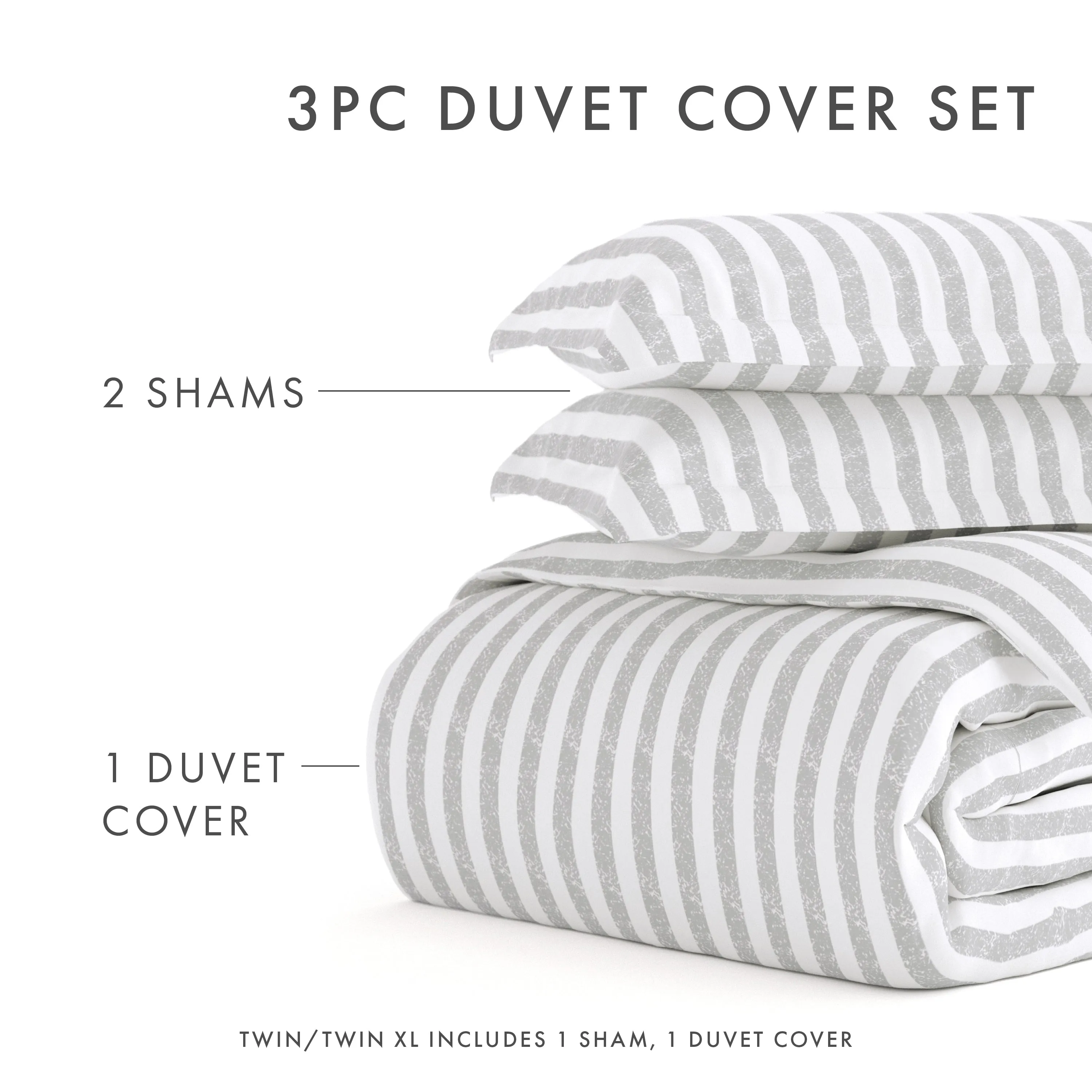 Rugged Stripes Pattern 3-Piece Duvet Cover Set (Sale)