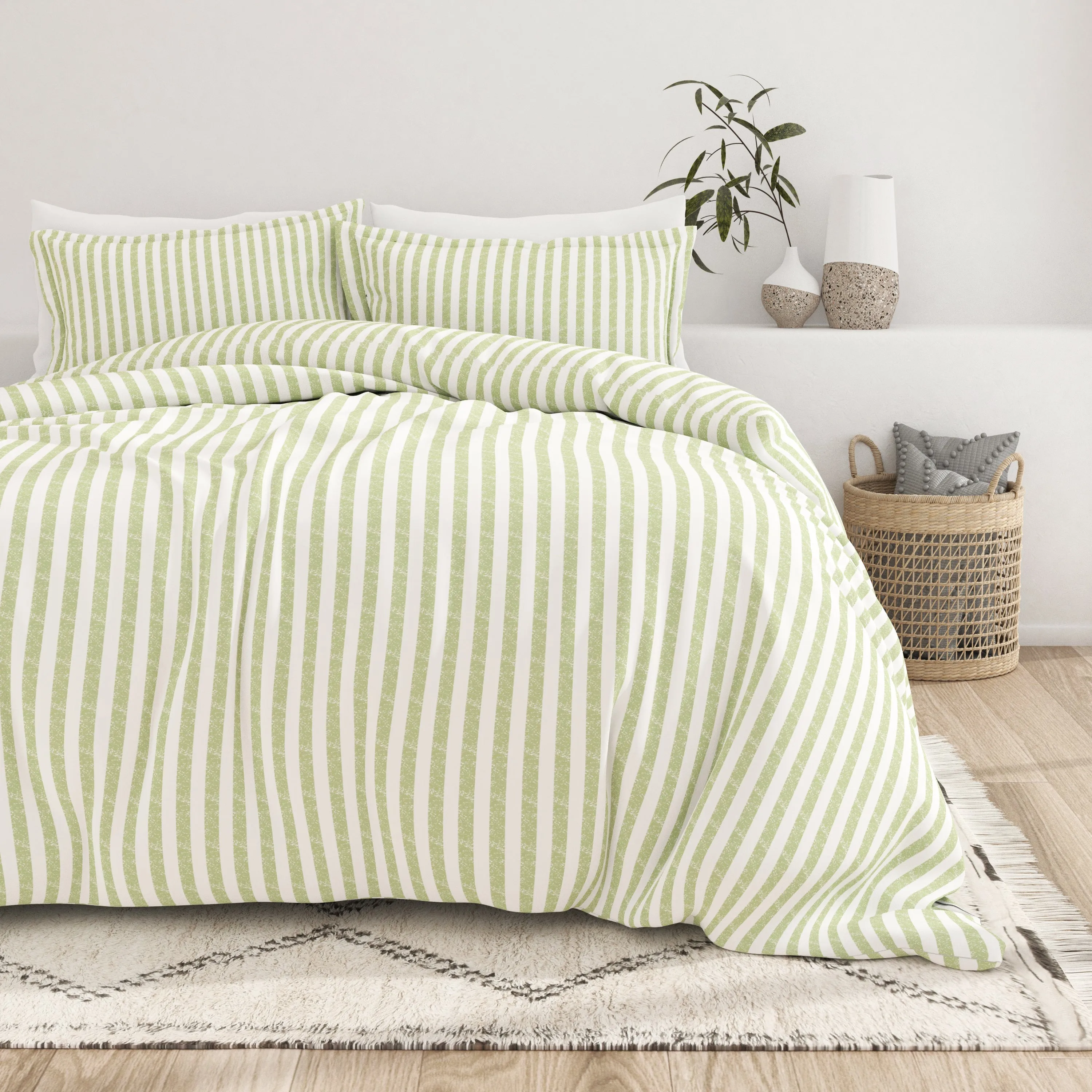 Rugged Stripes Pattern 3-Piece Duvet Cover Set (Sale)