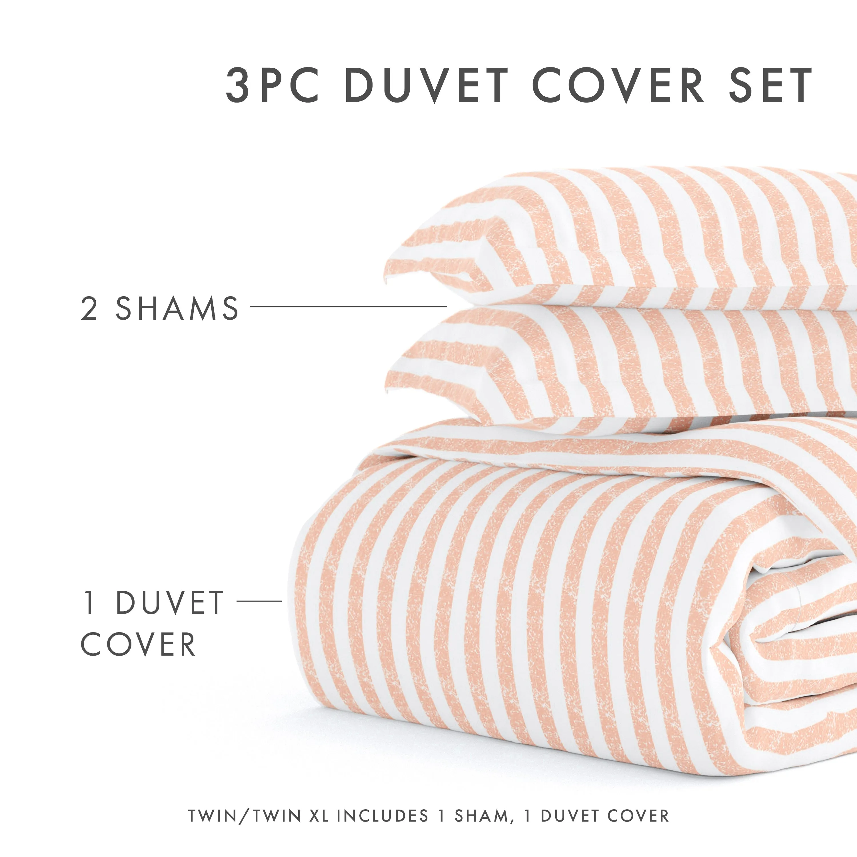 Rugged Stripes Pattern 3-Piece Duvet Cover Set (Sale)