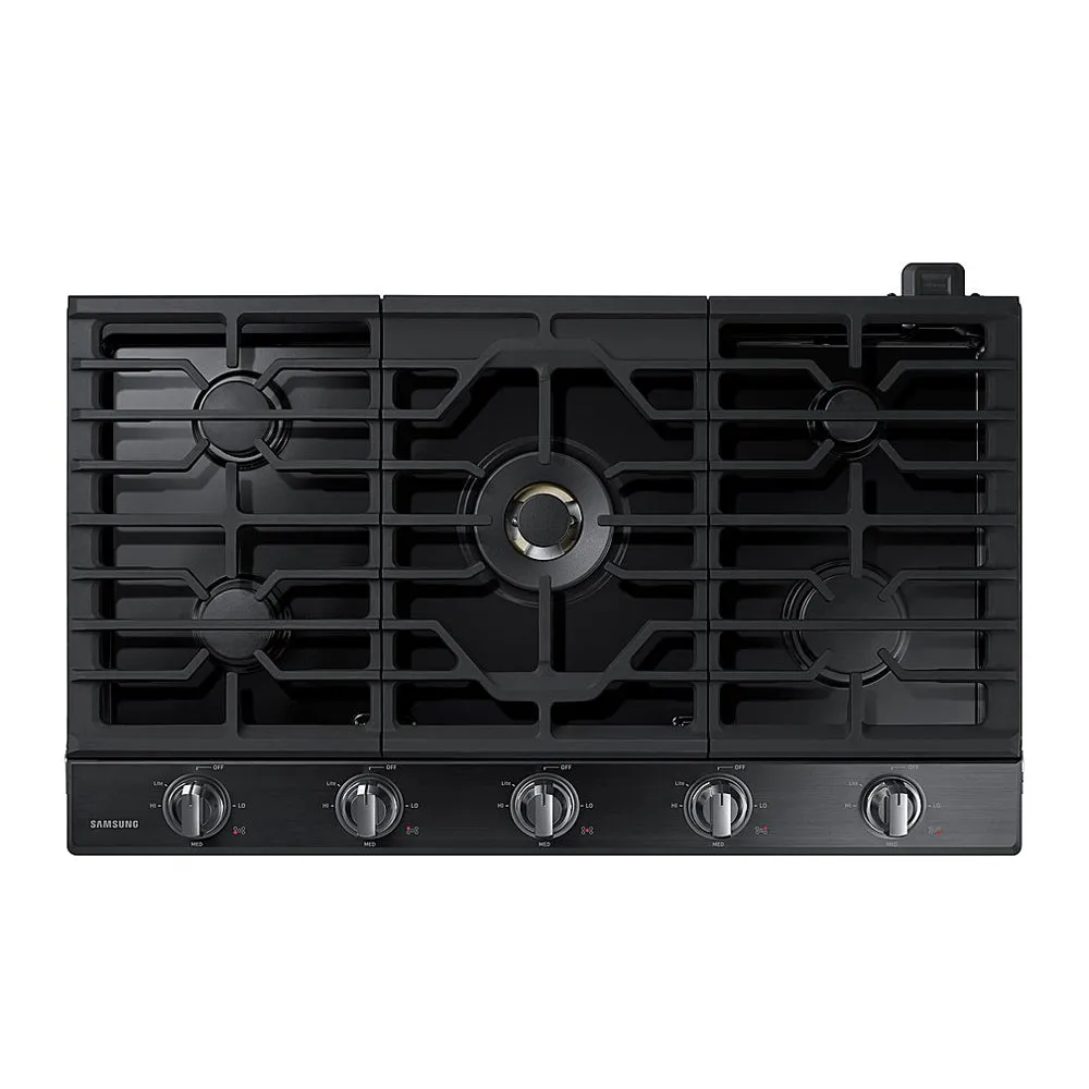 Samsung - 36" Built In Gas Cooktop - Fingerprint Resistant Black Stainless Steel