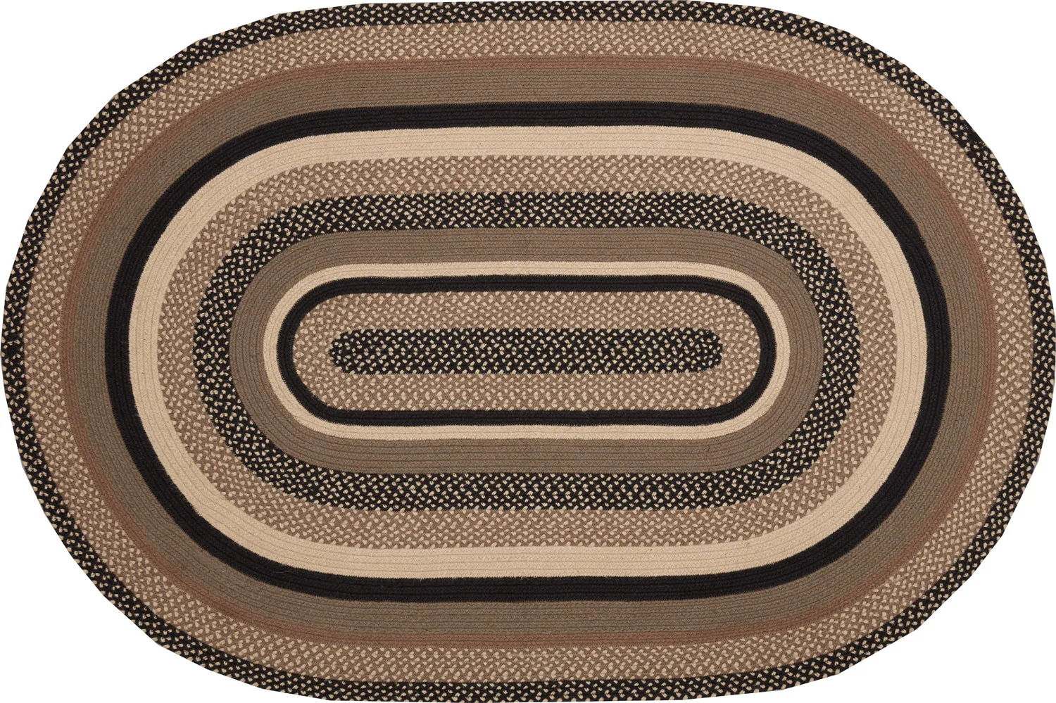 Sawyer Mill Charcoal Jute Rug Oval w/ Pad 48x72