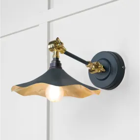 Smooth Brass Flora Wall Light in Soot | From The Anvil