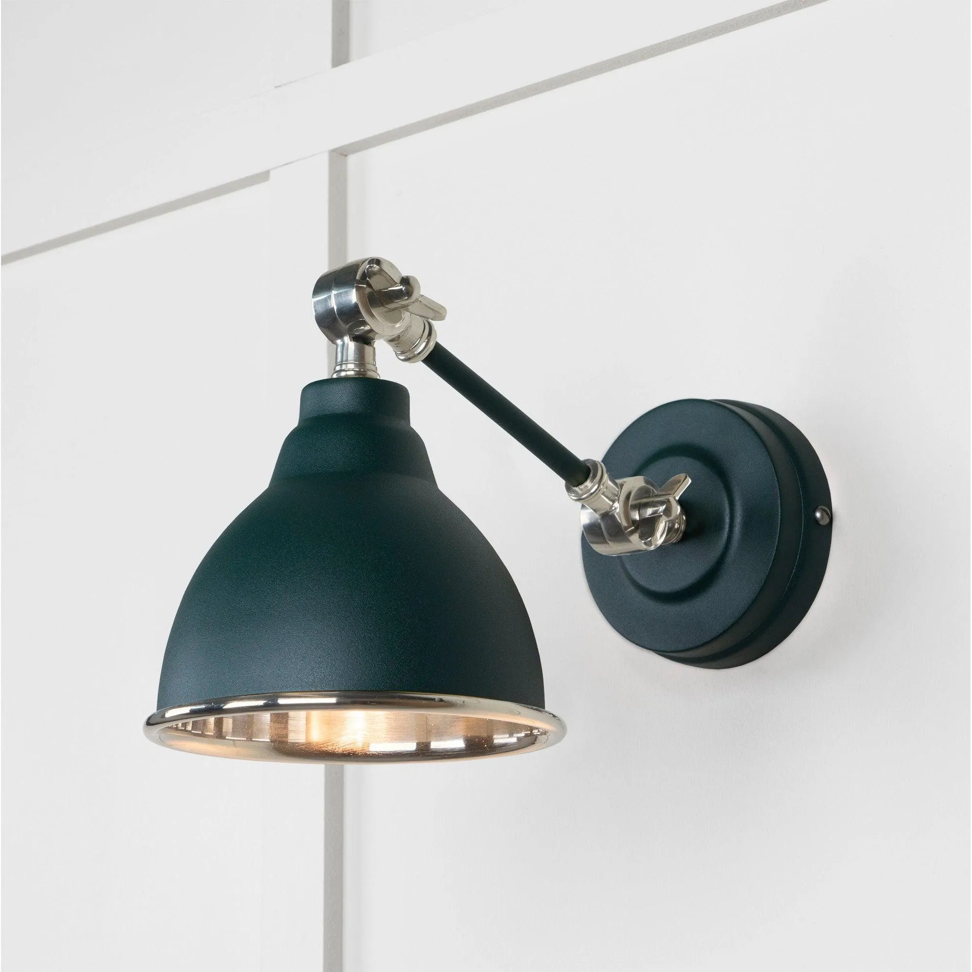 Smooth Nickel Brindley Wall Light in Dingle | From The Anvil