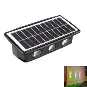 Solar Wall Lamp Outdoor LED Multicolour Decorative Light For Home and Garden ( Renewed )