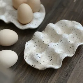 Speckled Organic Shaped Egg Tray