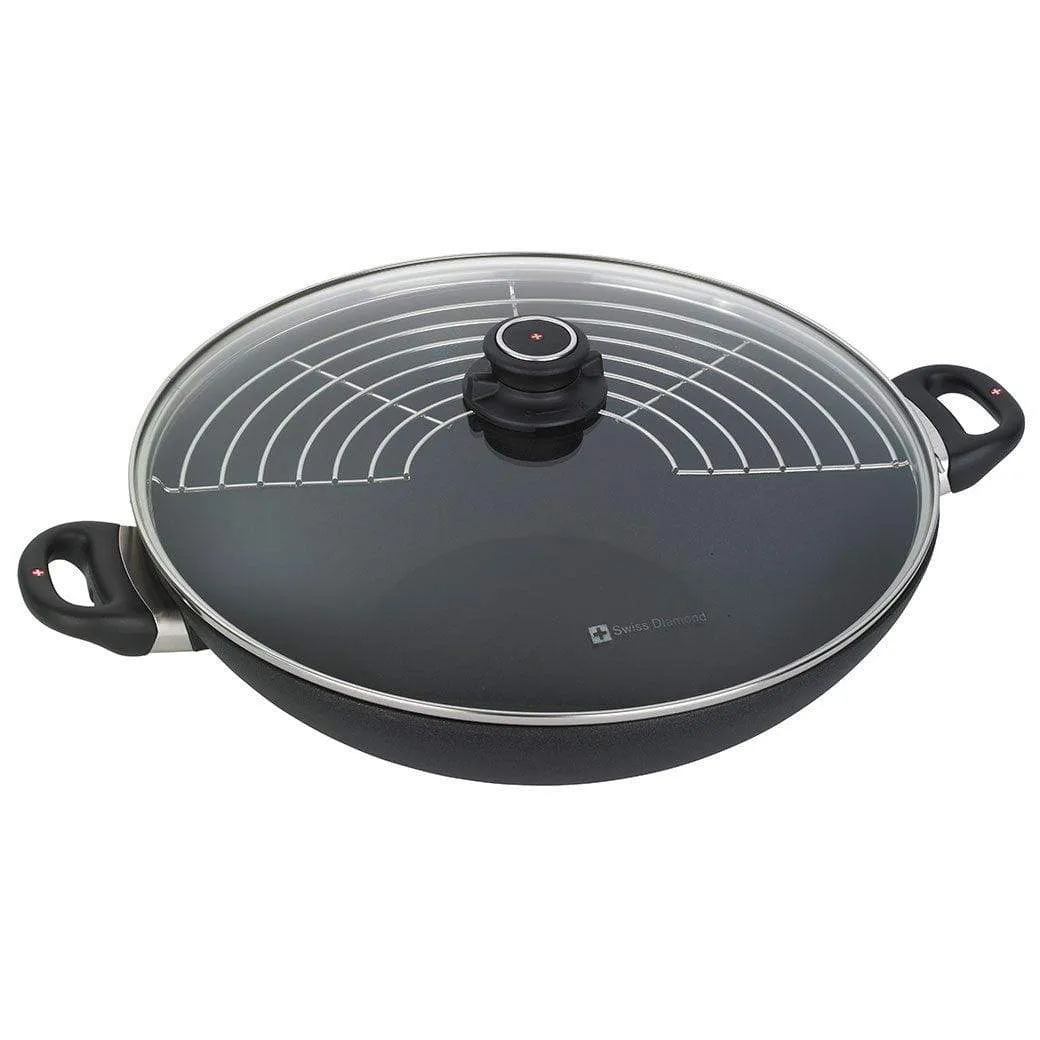 Swiss Diamond XD Nonstick Wok with Lid