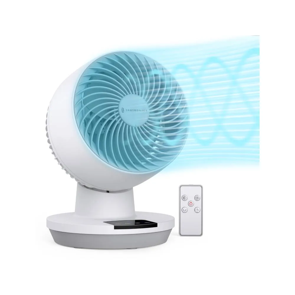 Taotronics Desk Fan with Remote, Cover 161sq.ft, 3 Speeds 8" Oscillating Smart Touch Quiet Air Circulator Fan WM