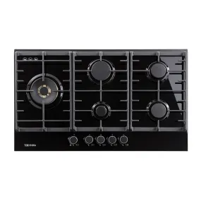 Technika TGC9GLBK 90cm Black Glass Gas Cooktop