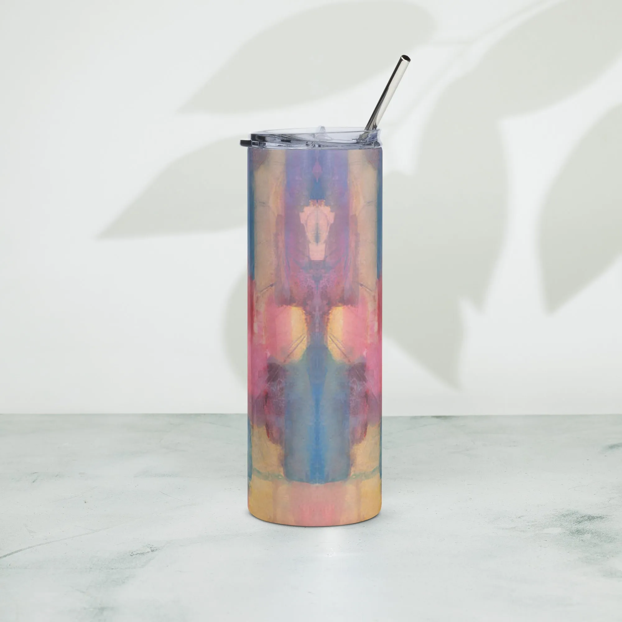 Techno Watercolor Stainless Steel Tumbler