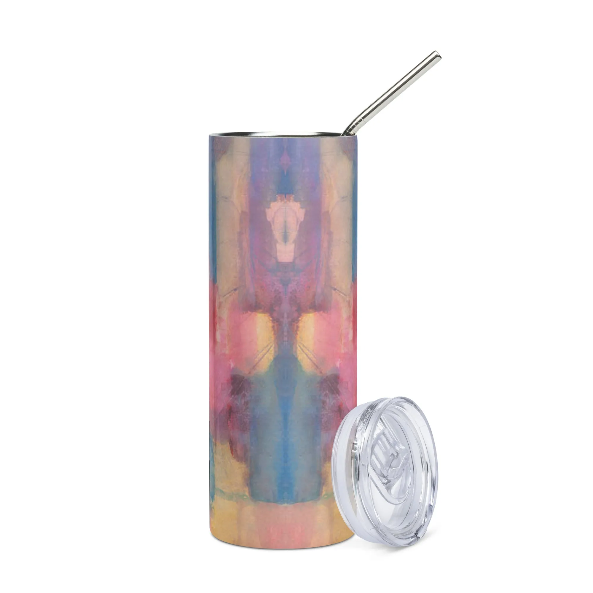 Techno Watercolor Stainless Steel Tumbler