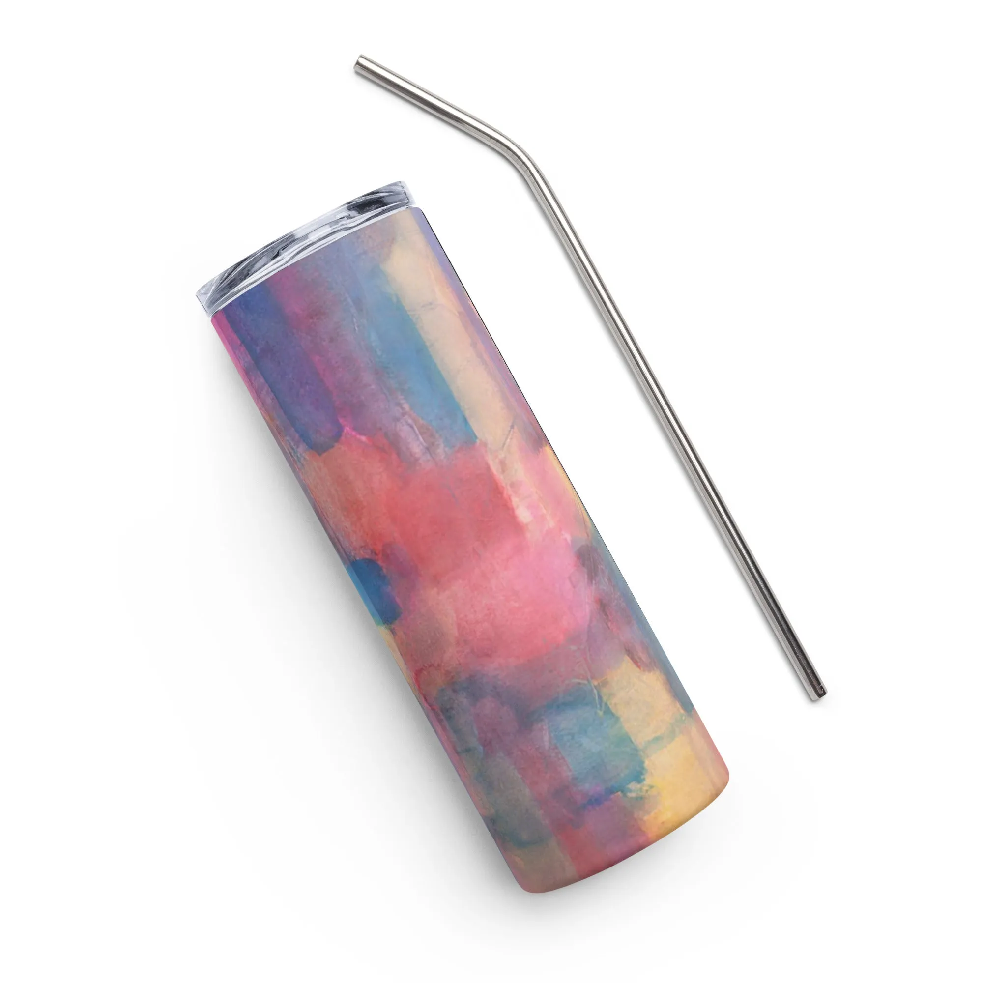 Techno Watercolor Stainless Steel Tumbler