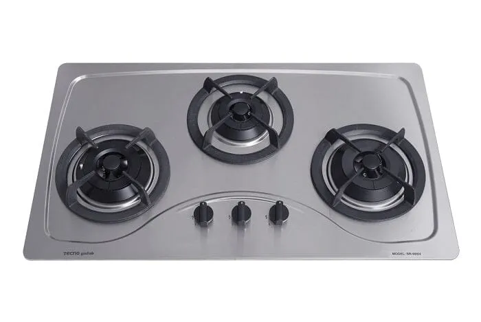 Tecno Uno SR 98 SV Stainless Steel Hob Stainless Steel 86cm, V.V.S  3 Burner (2x Big, 1x Medium)