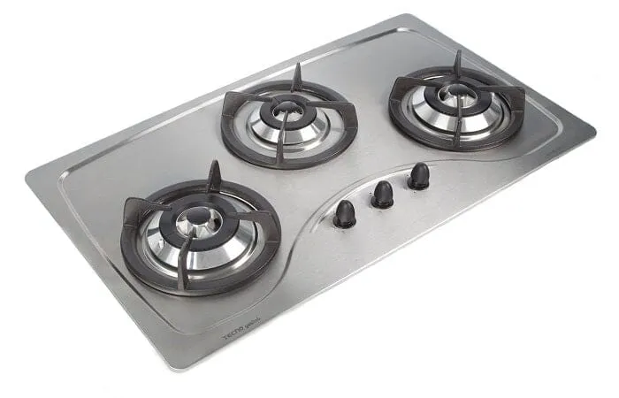 Tecno Uno SR 98 SV Stainless Steel Hob Stainless Steel 86cm, V.V.S  3 Burner (2x Big, 1x Medium)