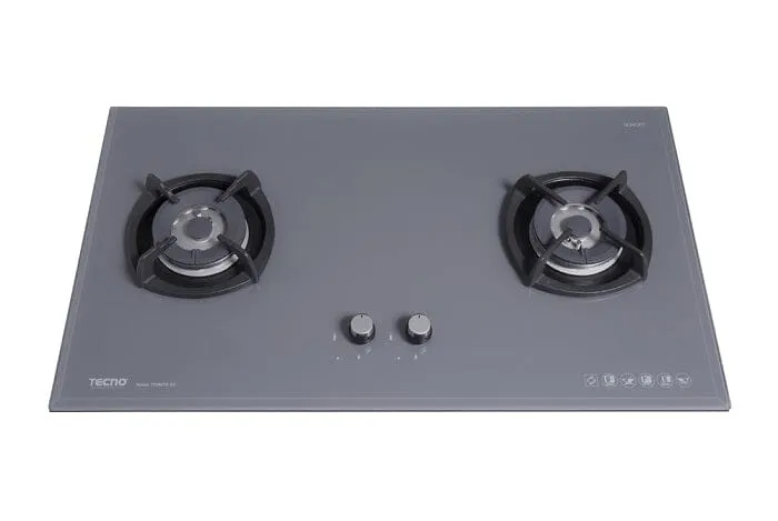 Tecno Uno T 2288 TGSV Toughened Glass Hob (SCHOTT)  88cm, V.V.S, INFERNO*  2 Burner (2x Big)