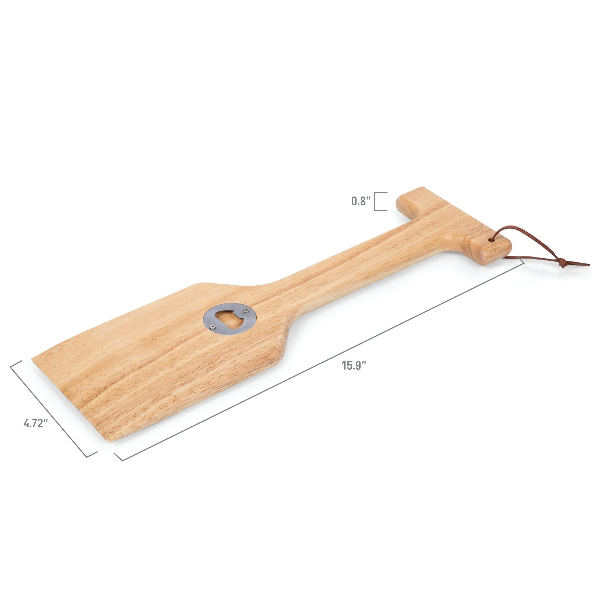 Texas Longhorns - Hardwood BBQ Grill Scraper with Bottle Opener