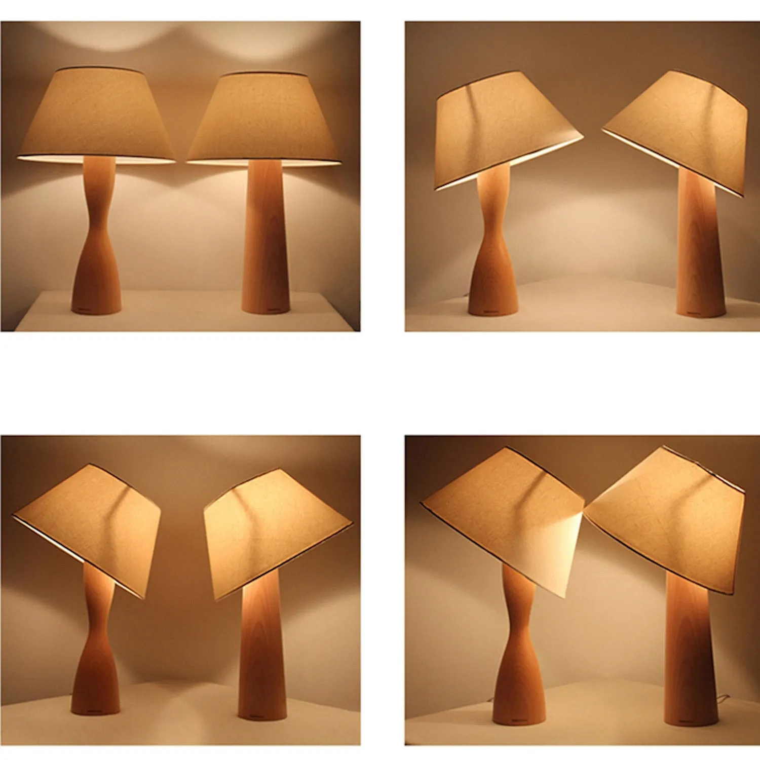 The Decent Living Beech Table Lamp Set