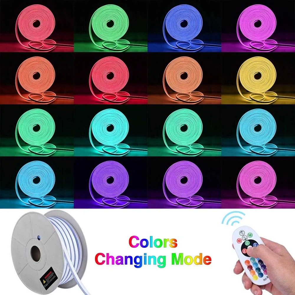 TheLAShop 150ft RGB Waterproof Neon Light App & RF Remote Color Changing