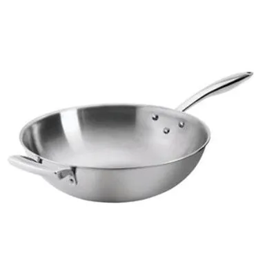 Thermalloy 12" Tri-Ply Stainless Steel Wok