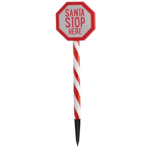 Three Kings Santa Stop Here Stake Light