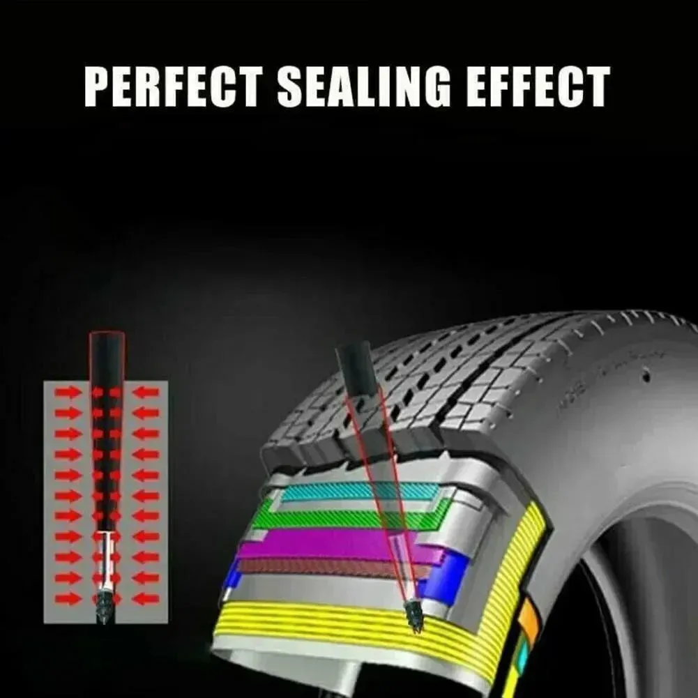 Tire Repair Nail Kit for Cars, Motorcycles, and Scooters - Rubber and Metal Sealant for Quick and Easy Puncture Fixing