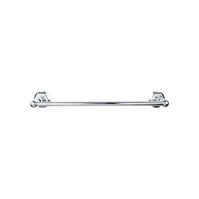 Top Knobs ED10PCB Edwardian Bath Towel Bar 30 Inch Single - Hex Backplate Polished Chrome