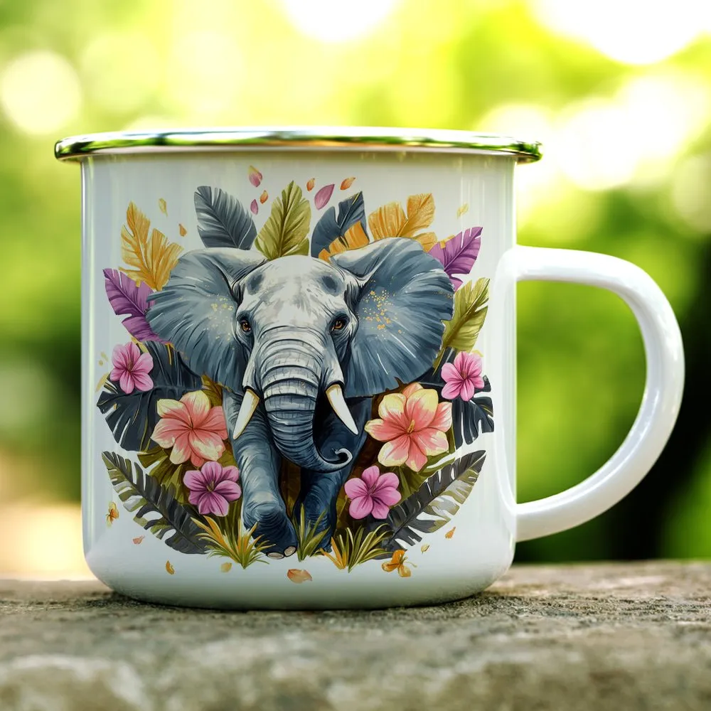 Tropical Elephant Camp Mug