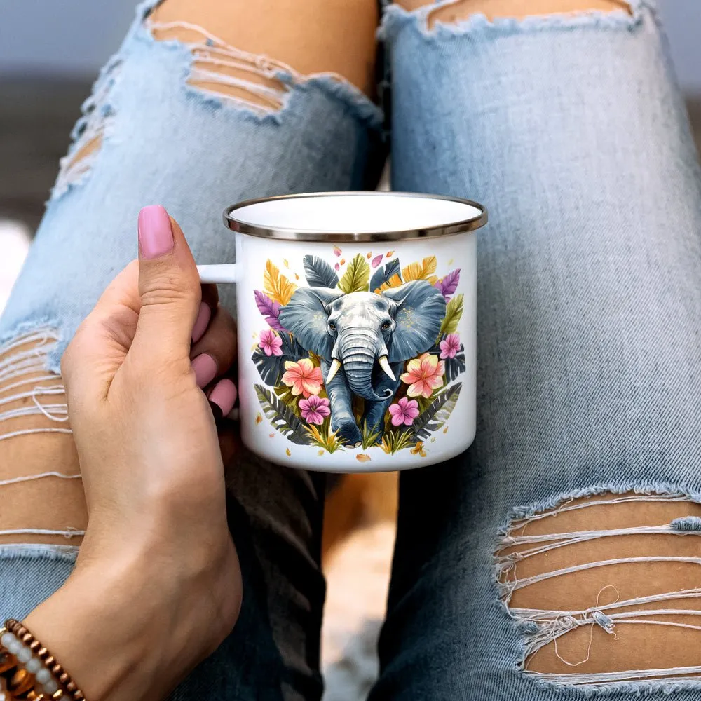 Tropical Elephant Camp Mug