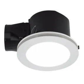 Turboline II Exhaust Fan with LED Light in White