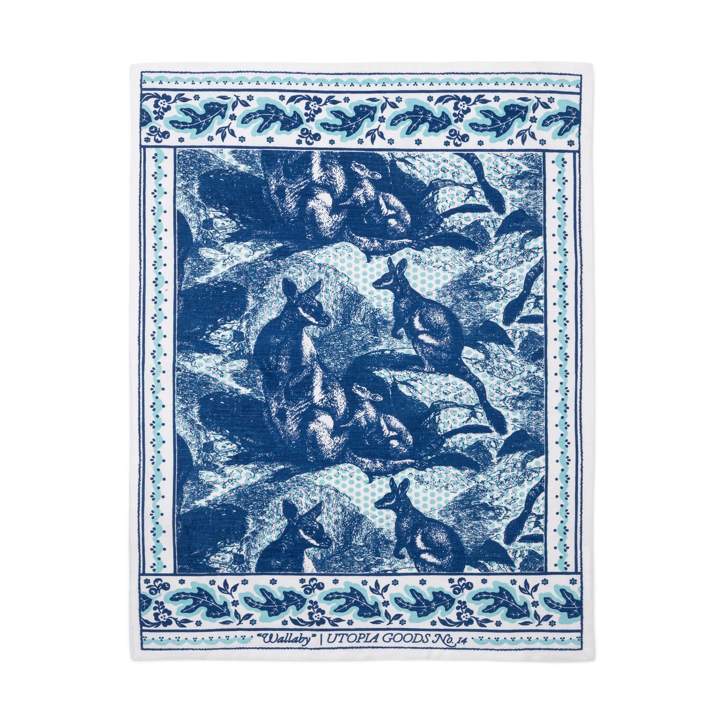 Wallaby Blue Teatowel