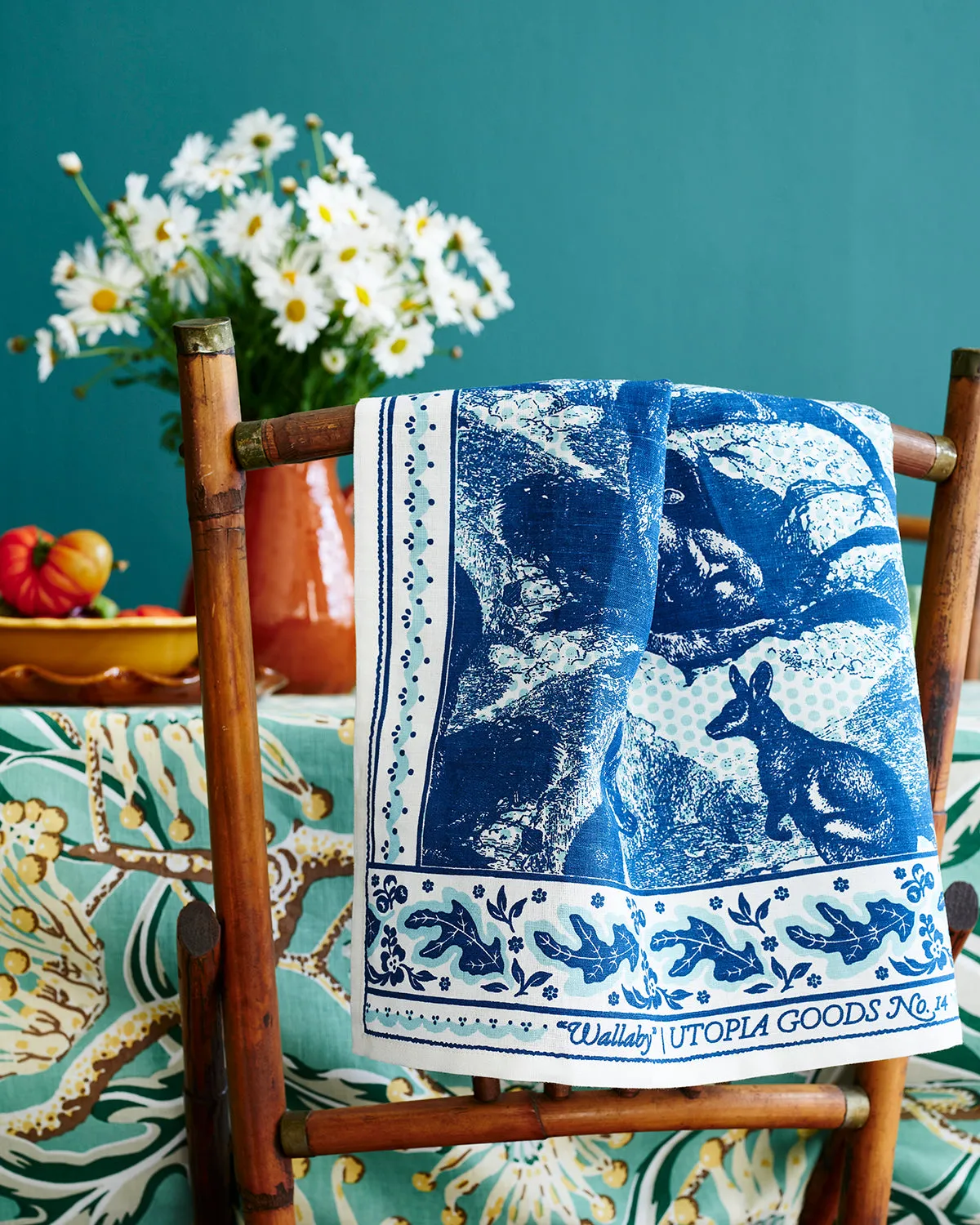 Wallaby Blue Teatowel