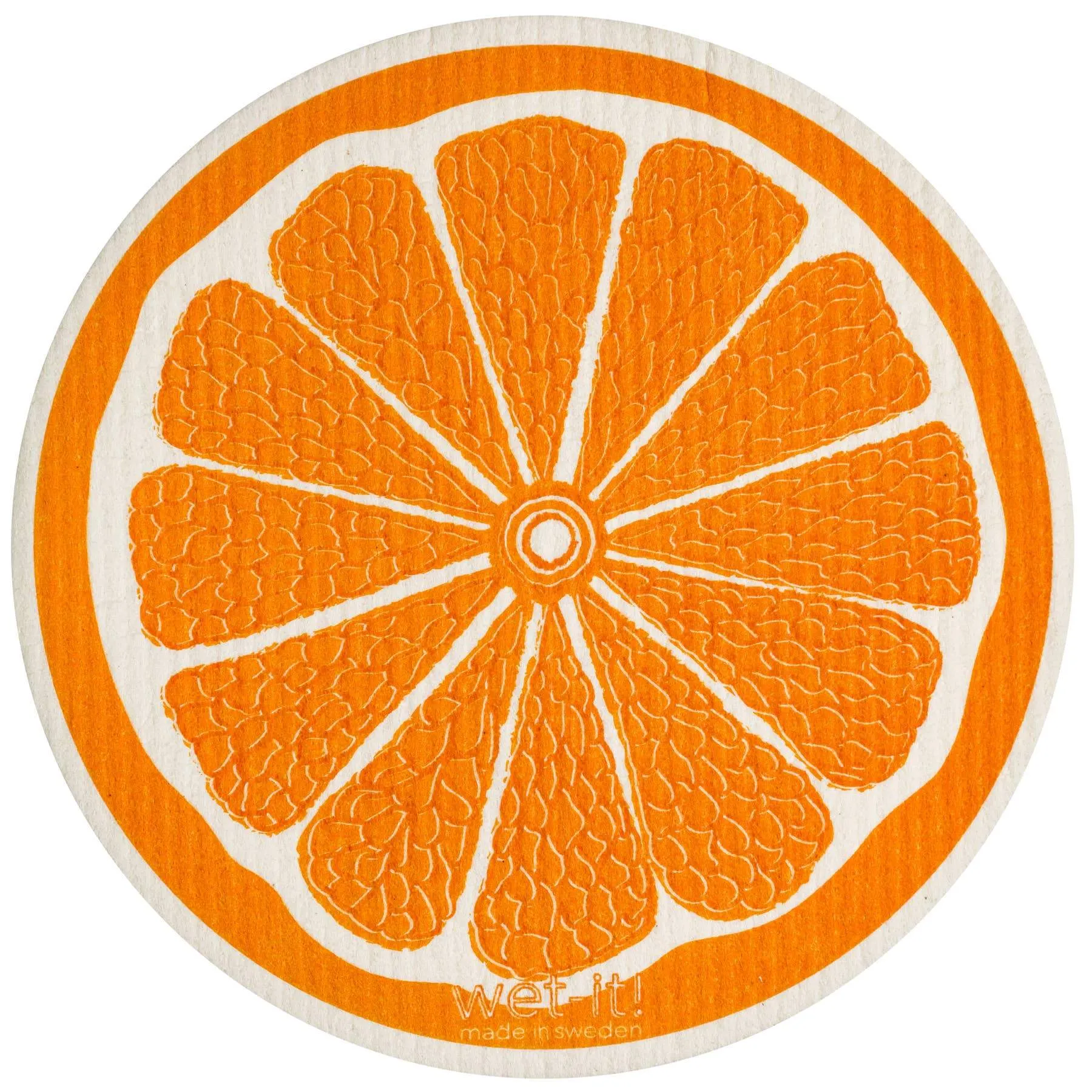 Wet-it! - Orange Round Swedish Cloth