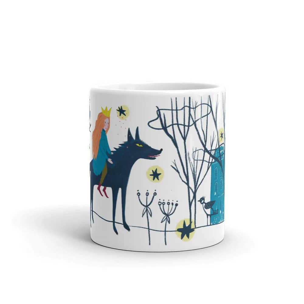 Wolf Rider Glossy Mug