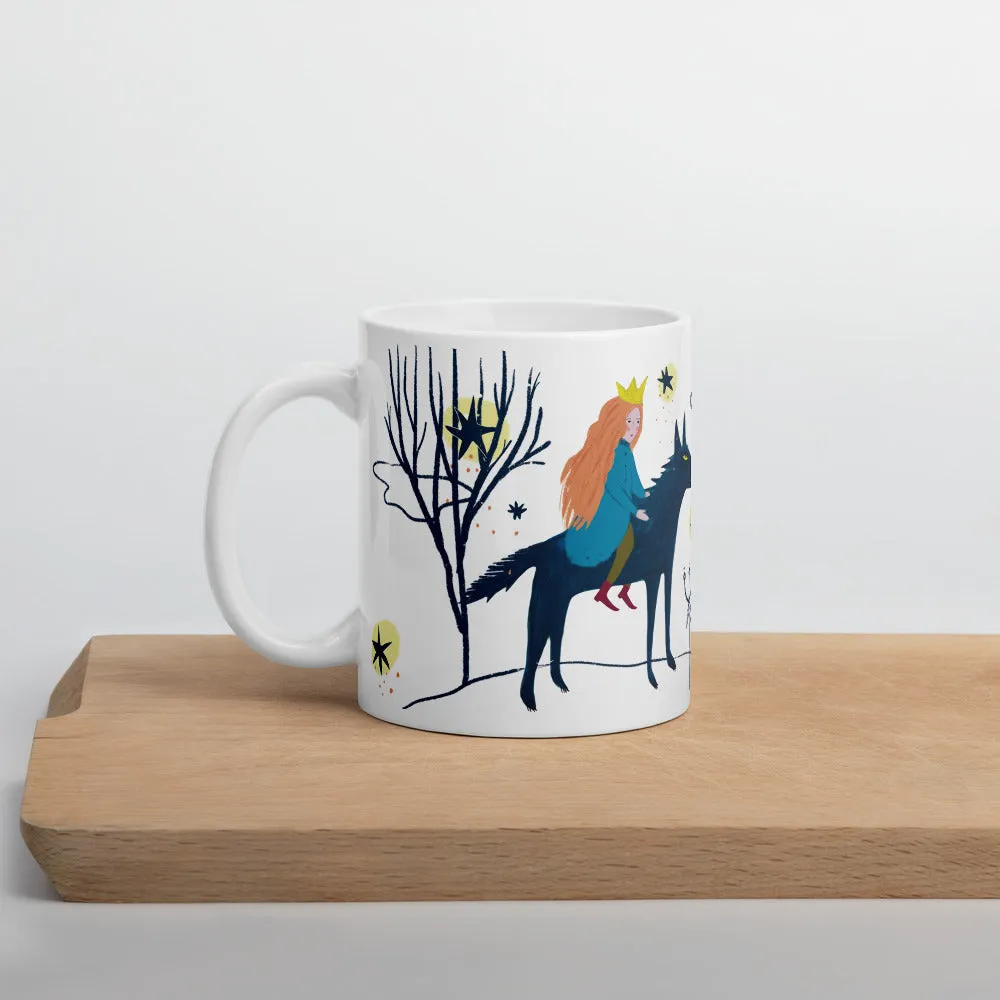 Wolf Rider Glossy Mug