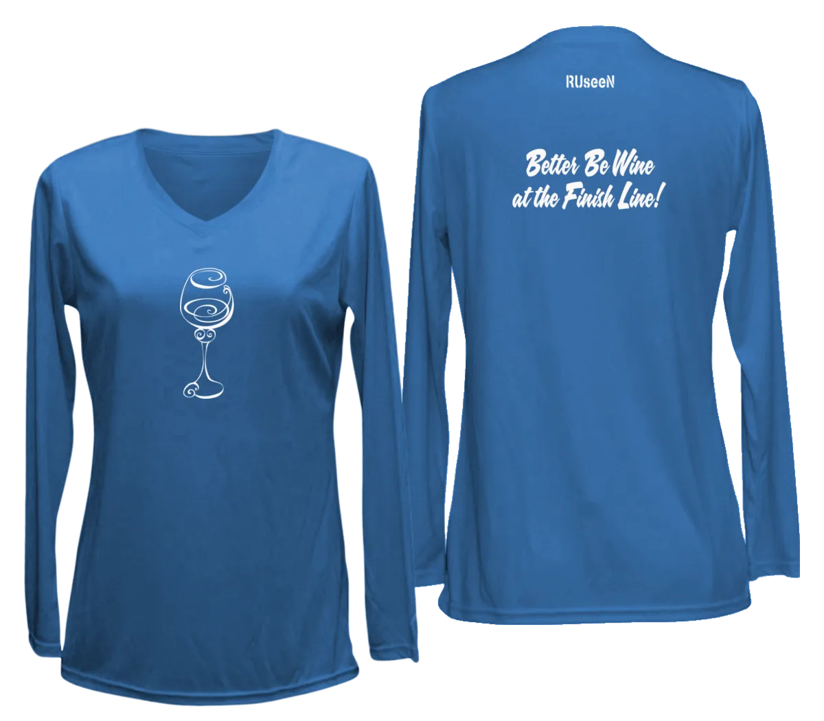 Women's Reflective Long Sleeve Shirt - Better Be Wine