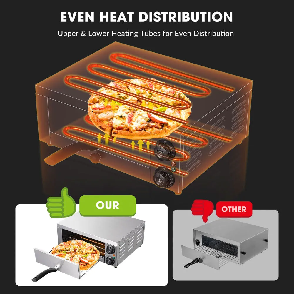 Yescom 12 inch Countertop Pizza Oven with Timer