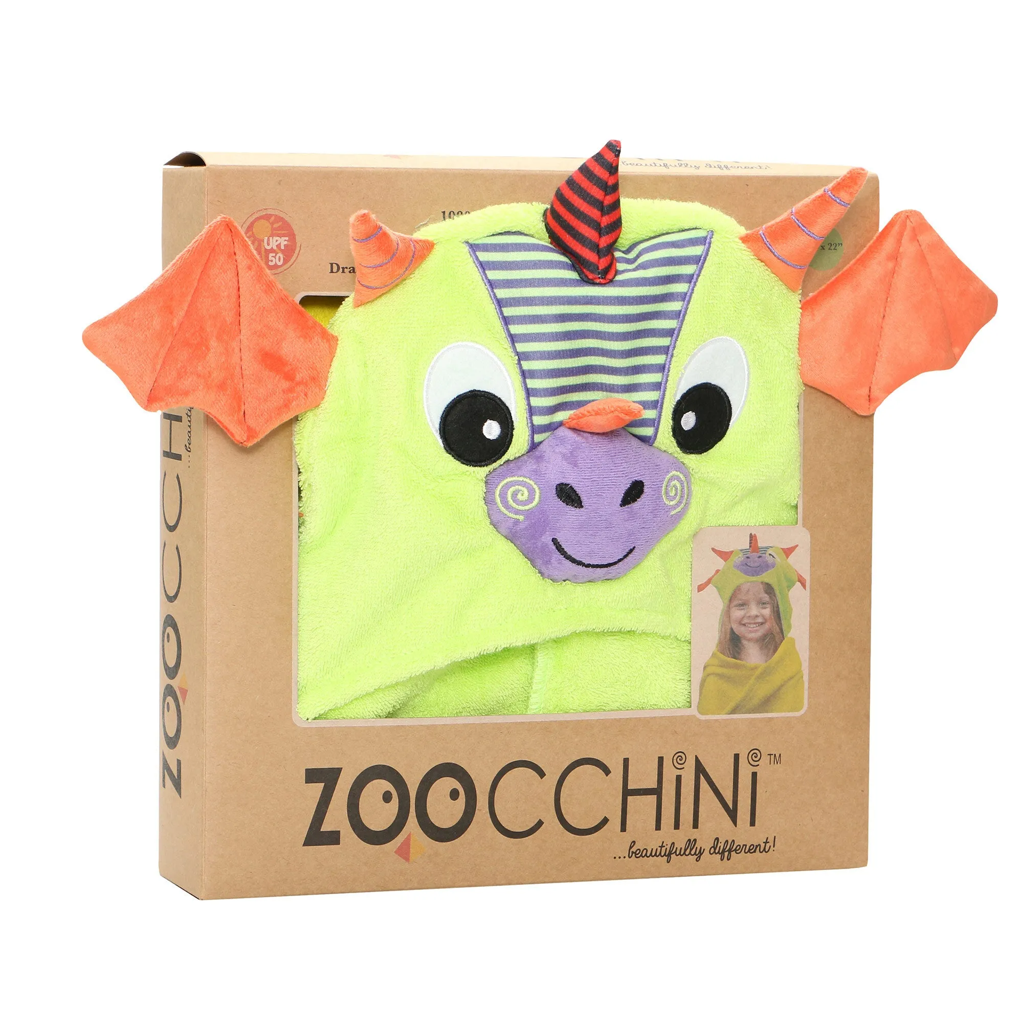 ZOOCCHINI - Kids Plush Terry Hooded Bath Towel 2Y 